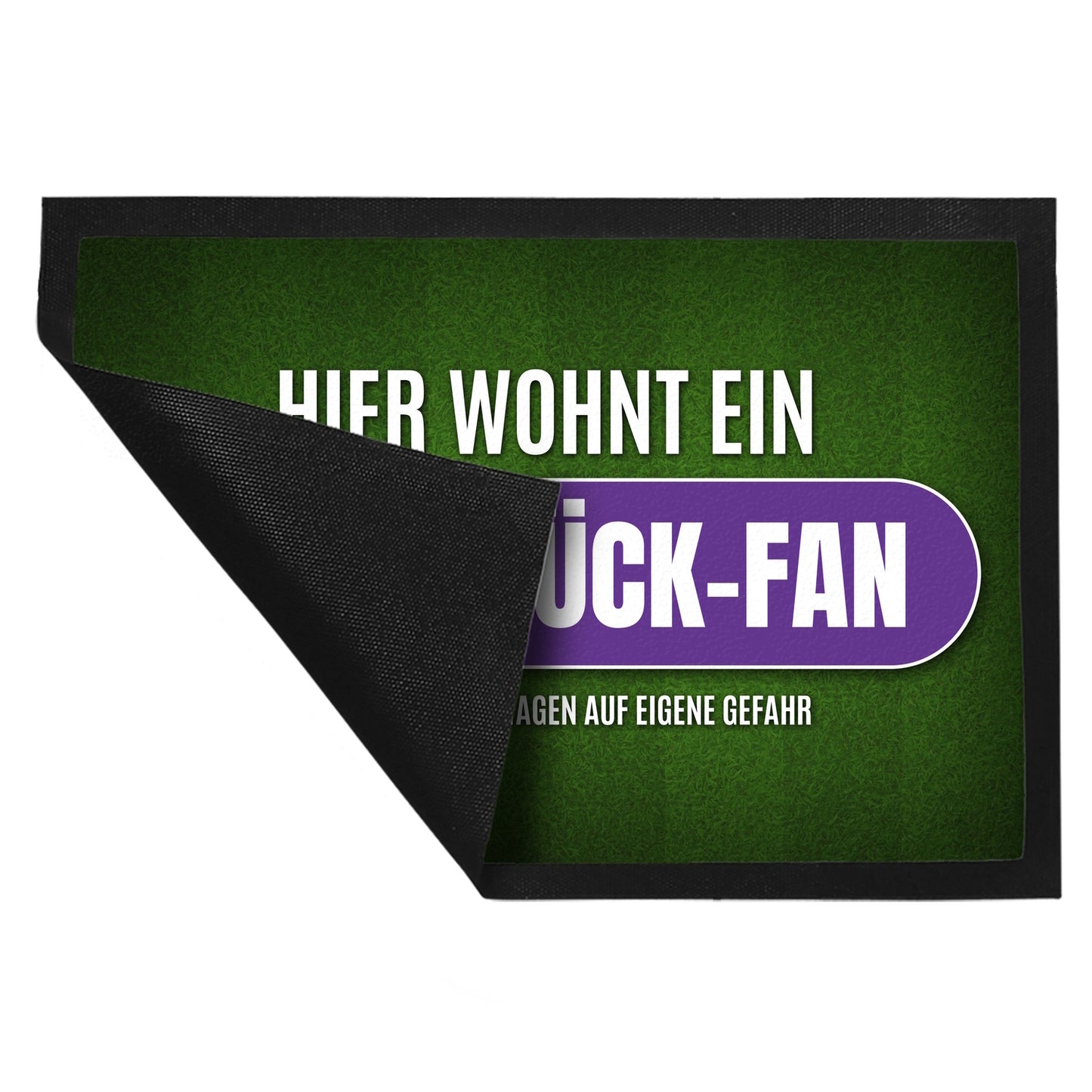 Hier wohnt ein Osnabrück-Fan Fußmatte XL mit Rasen Motiv