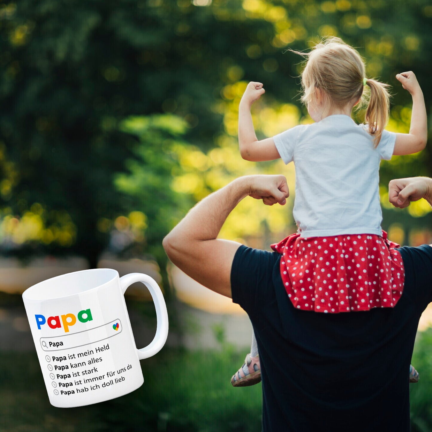 Papa ist mein Held Suchmaschine Kaffeebecher