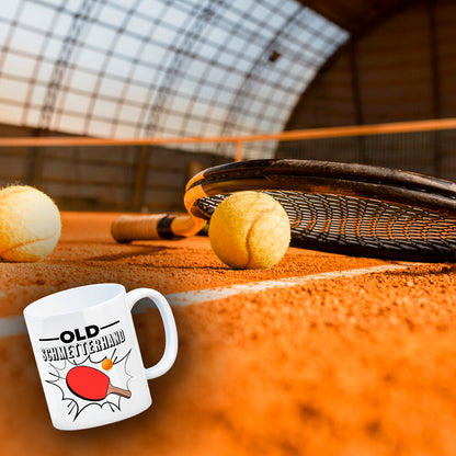 Old Schmetterhand Tischtennis Wortspiel Kaffeebecher