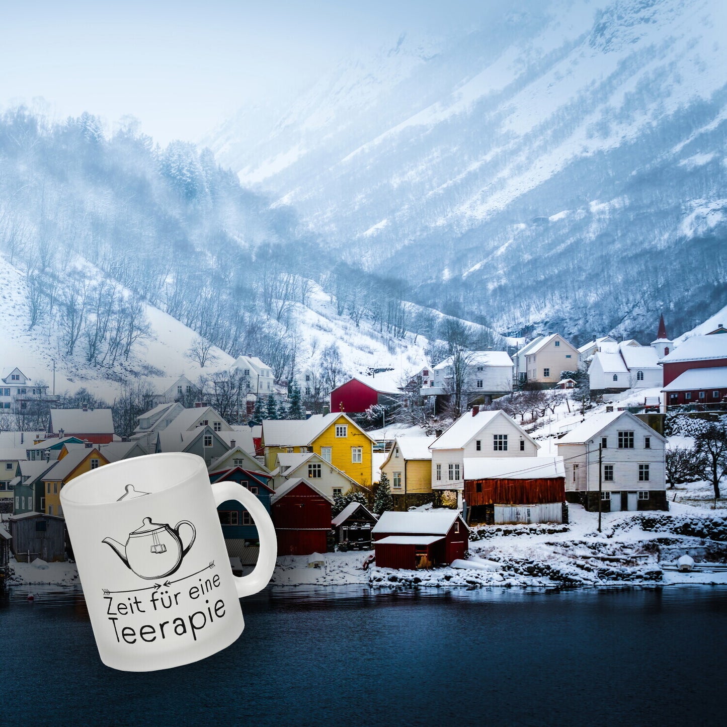 Zeit für eine Teerapie Glas Tasse