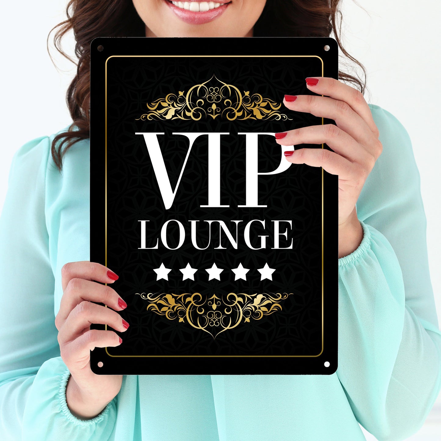 Metallschild XL mit Spruch: VIP-Lounge