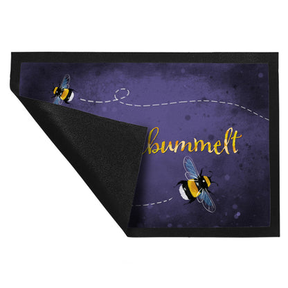 Hereingebummelt Hummel Fußmatte XL in 40x60 cm in violett