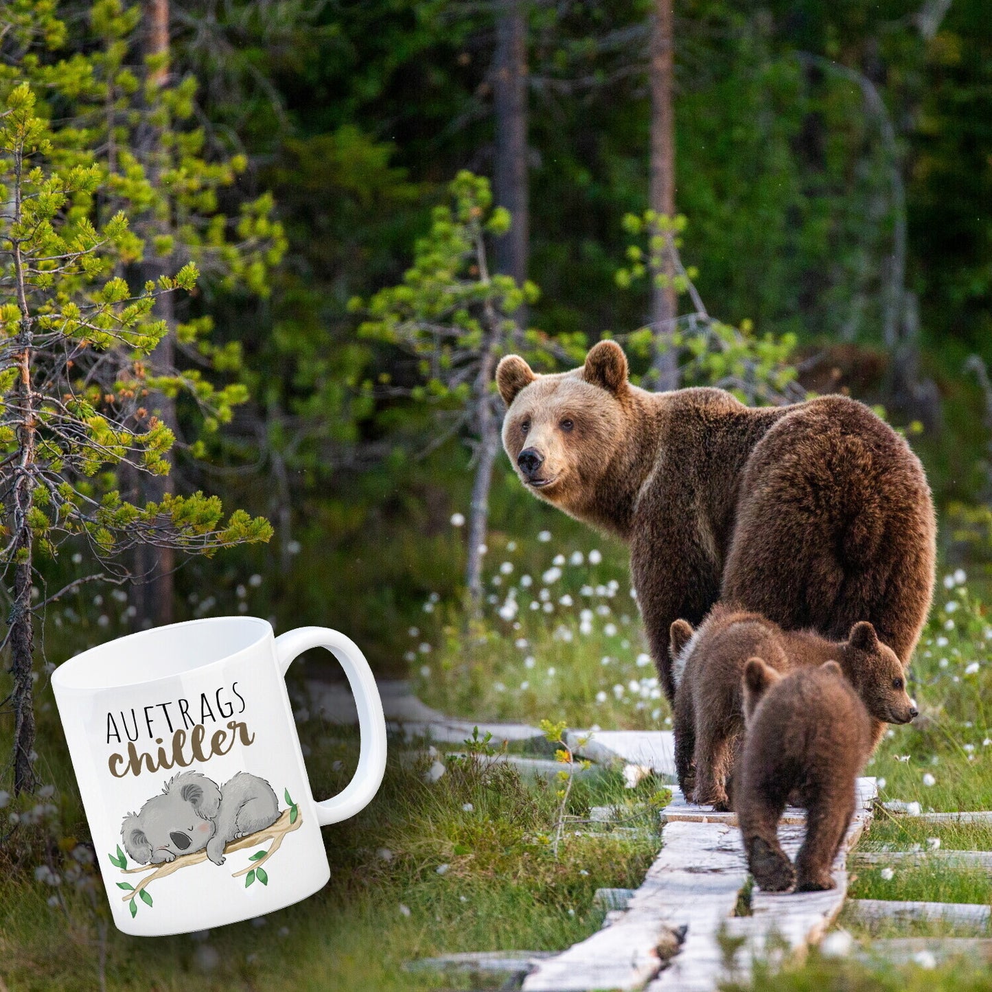 Koala Kaffeebecher mit Spruch Auftragschiller