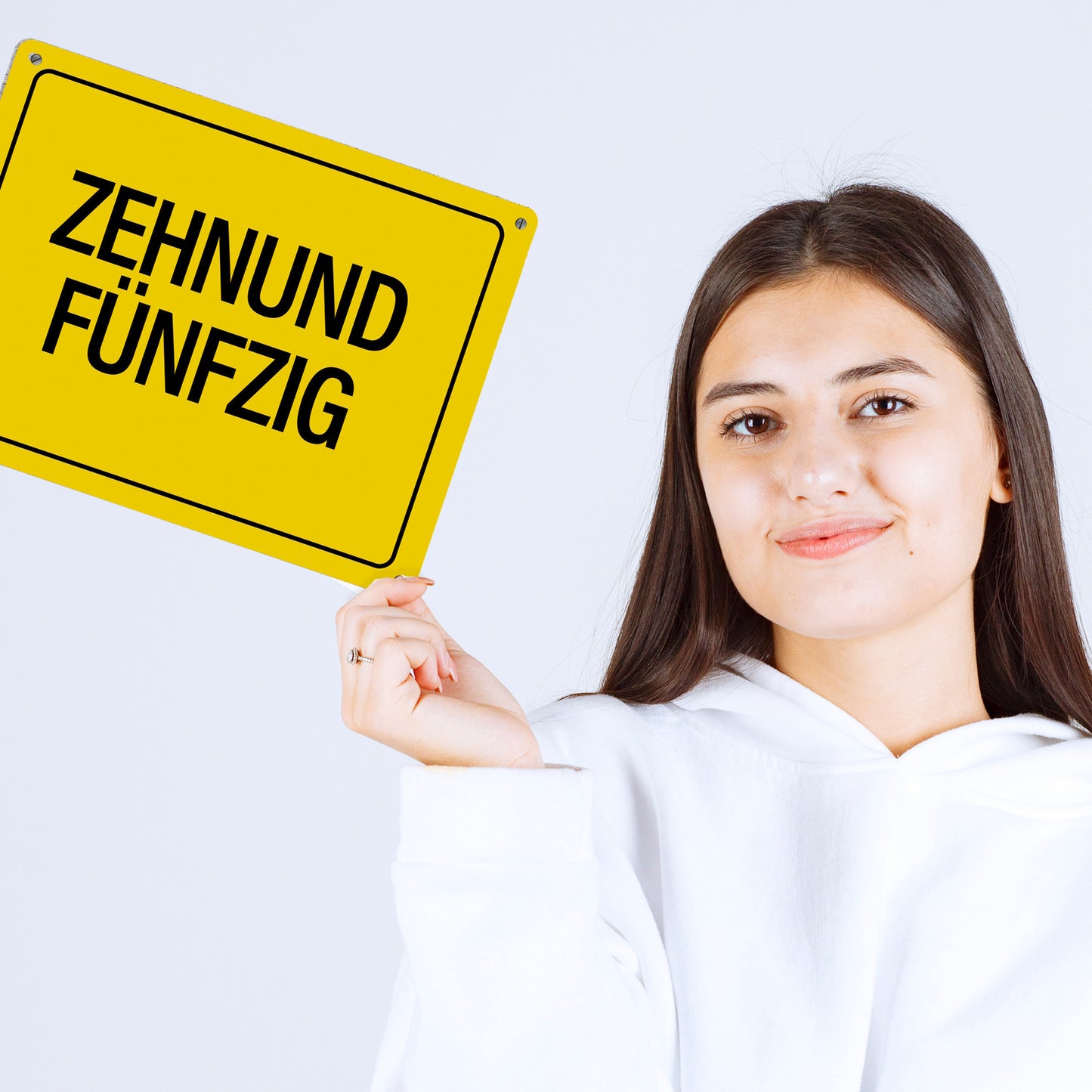 Metallschild XL mit Spruch: Zehnundfünfzig