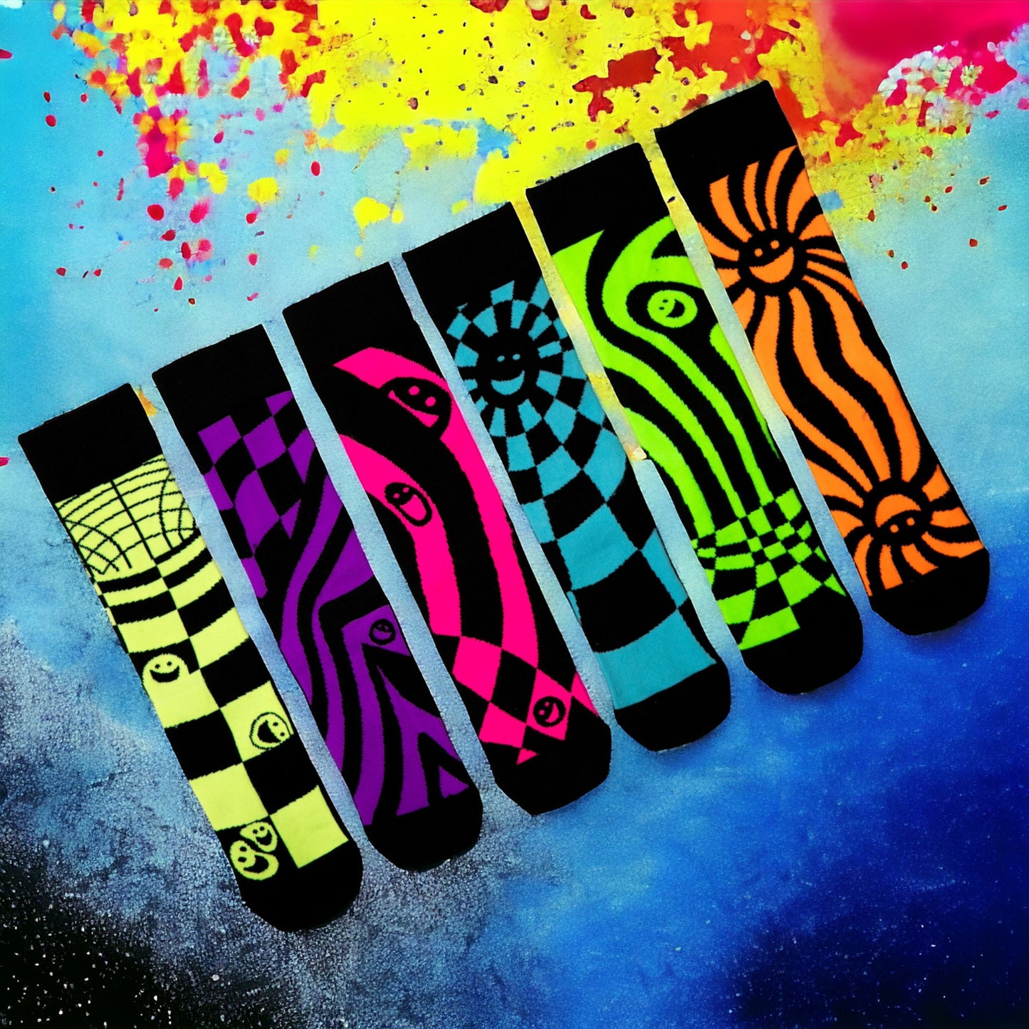 Rave on Oddsocks Socken Rave Outfit Techno Strumpf in 38-44 im 6er Set