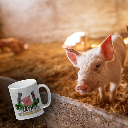 Viel Glück im neuen Jahr Glitzer-Kaffeebecher mit Glücksbringern