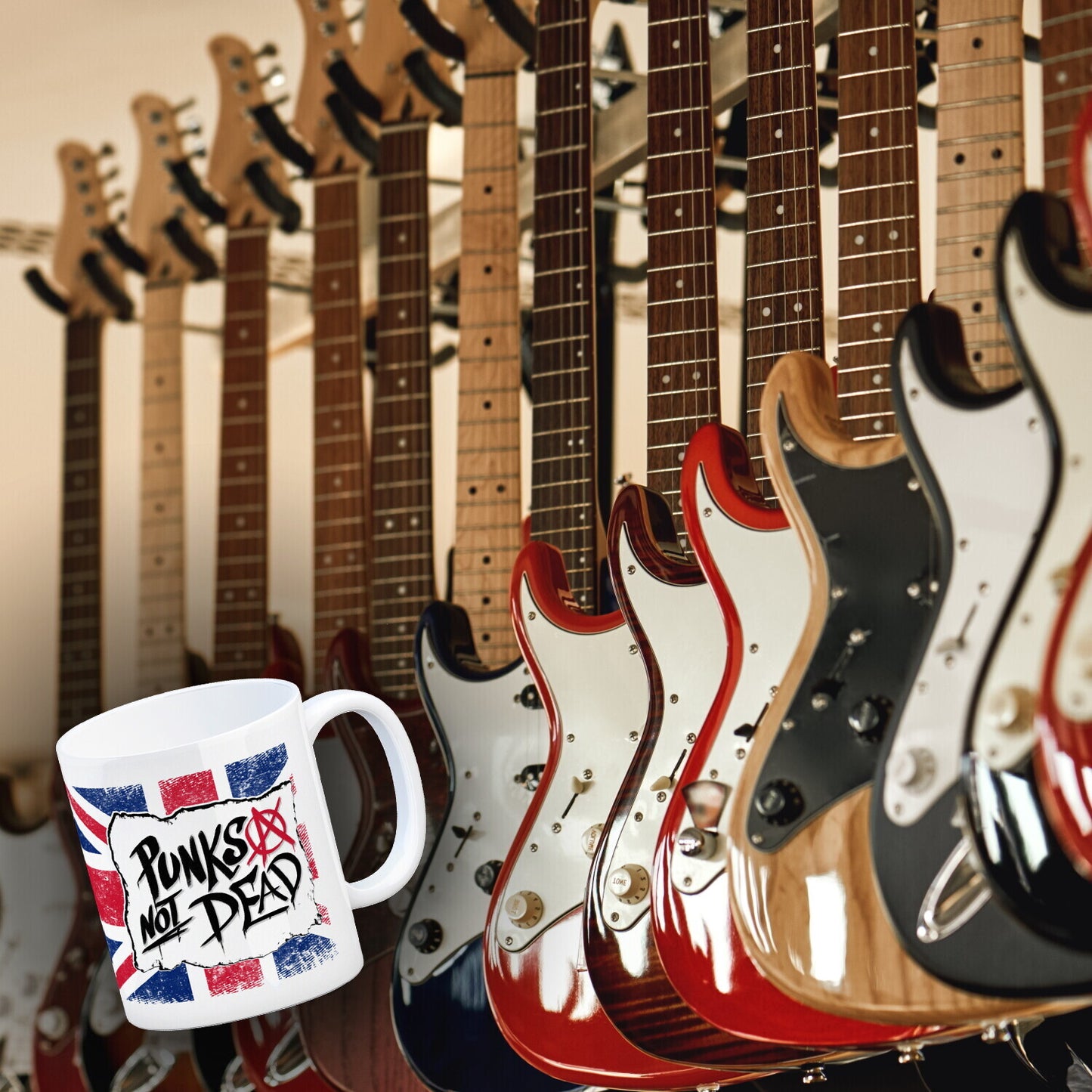 Punks not Dead Union Jack Kaffeebecher