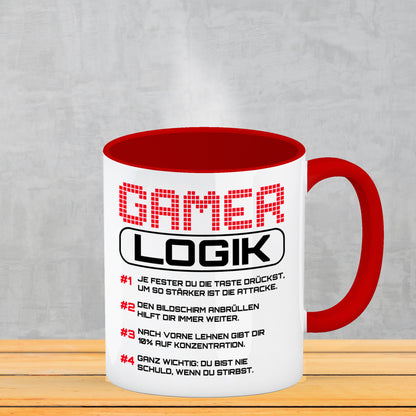 Gamer Logik Kaffeebecher Rot in rot