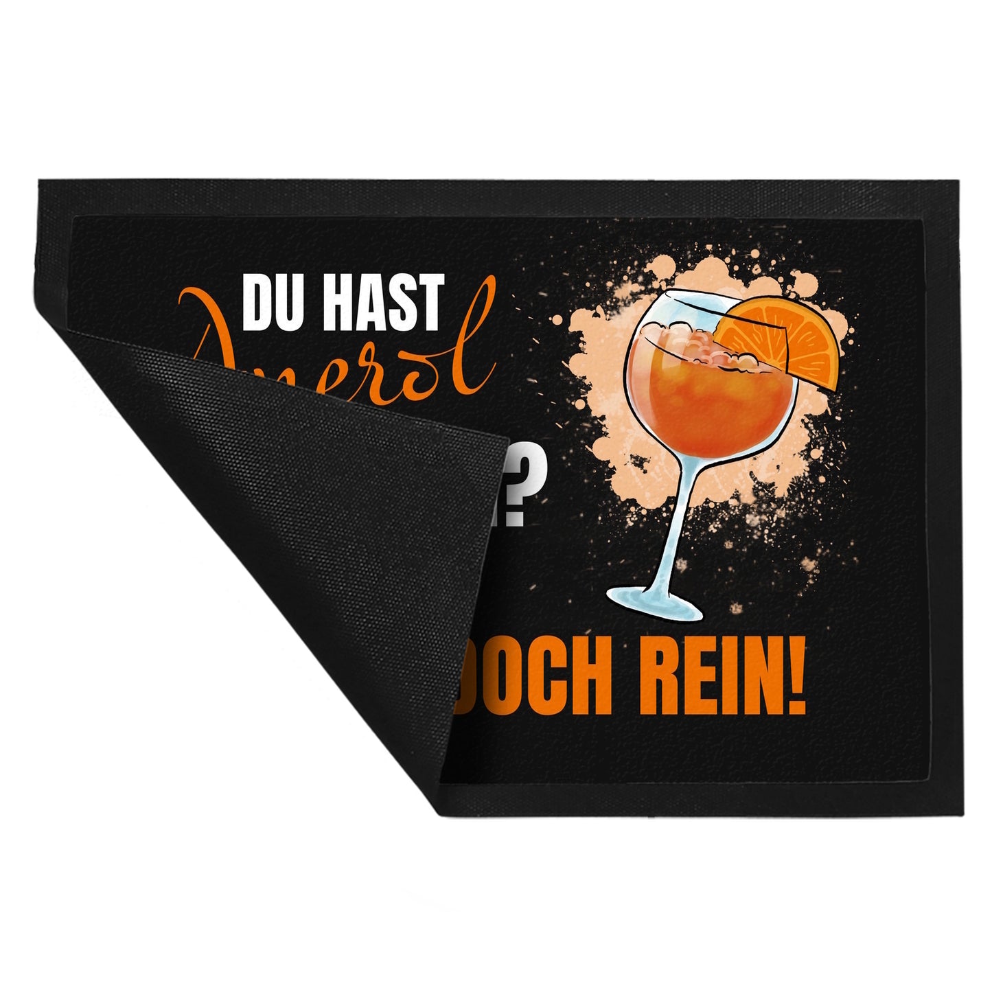 Cocktail Fußmatte XL in 40x60 cm mit Spruch Du hast Aperol dabei? Komm doch rein