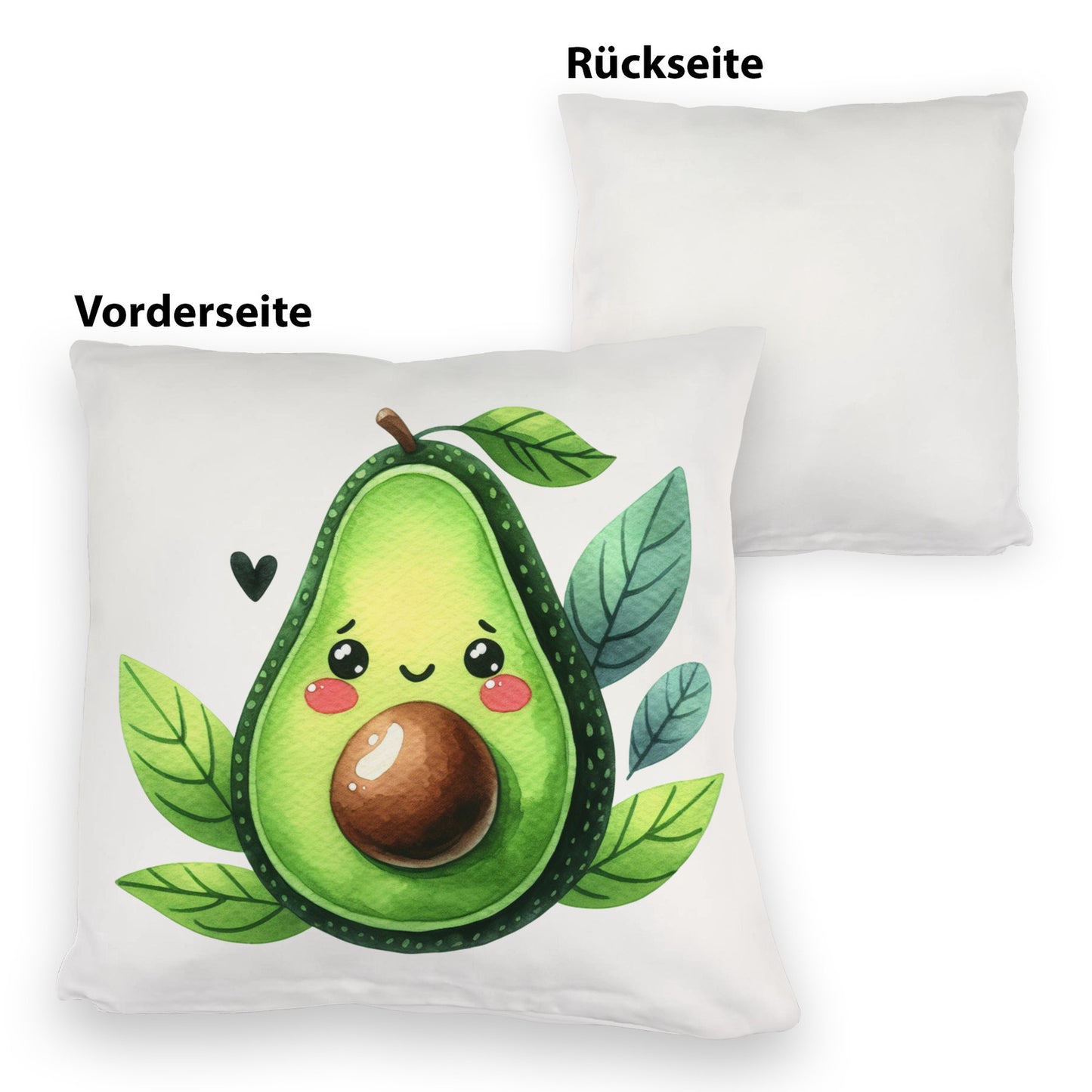 Lächelnde Avocado Kuschelkissen