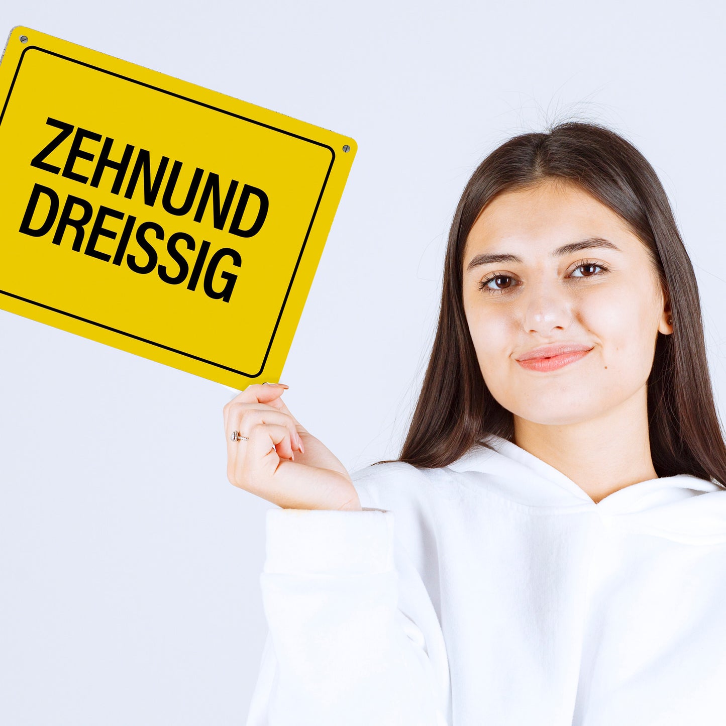 Metallschild XL mit Spruch: Zehnunddreißig