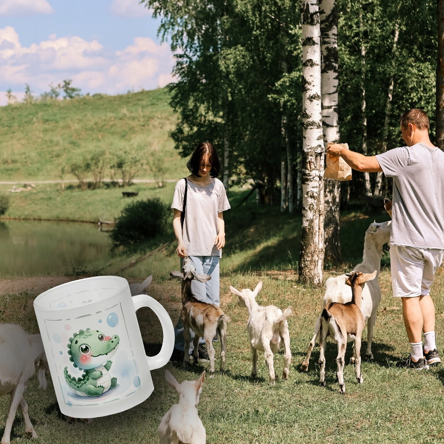 Baby Krokodil Glas Tasse