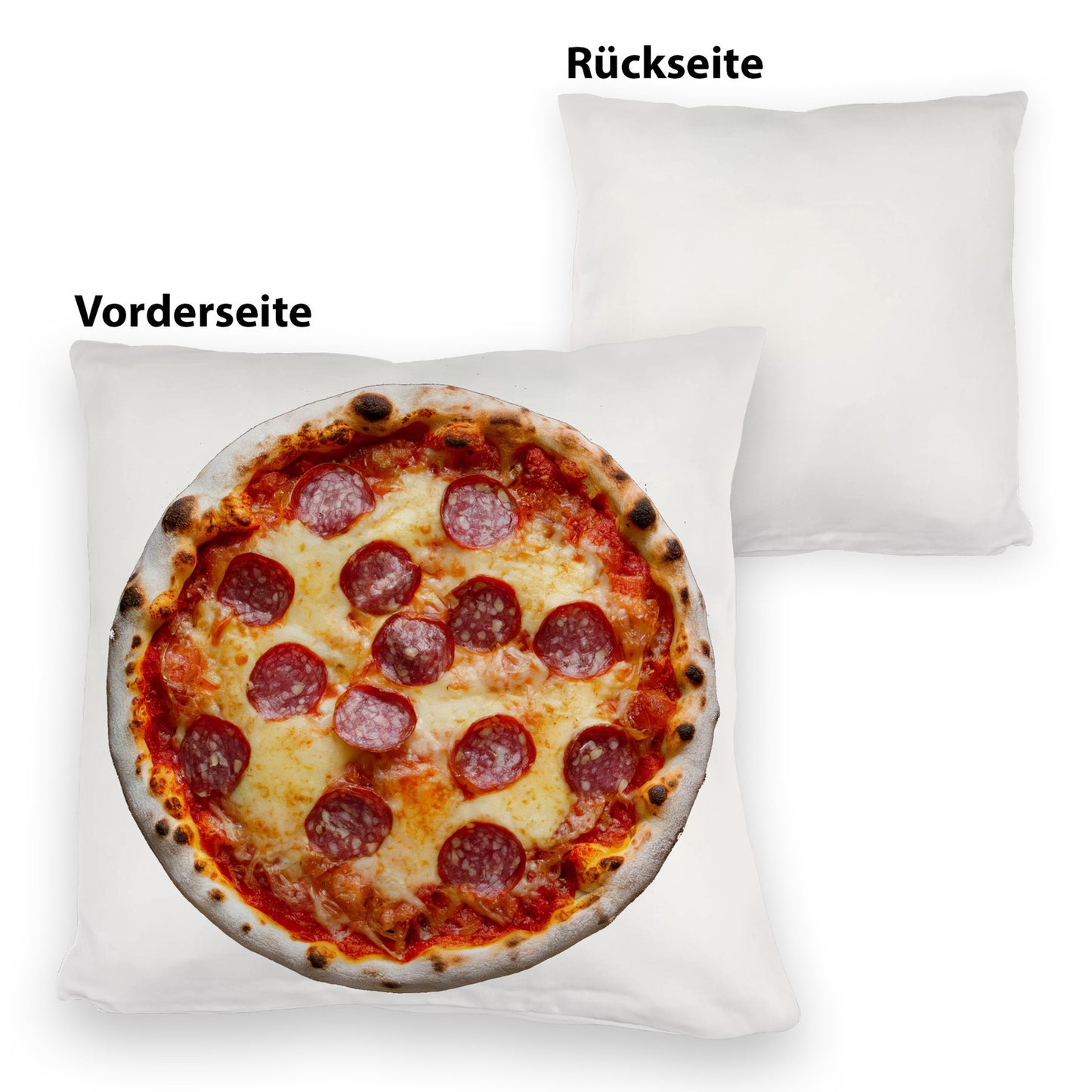 Fast Food Salami Pizza Kuschelkissen