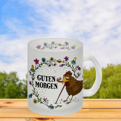 Guten Morgen Glas Tasse mit Huhn Motiv