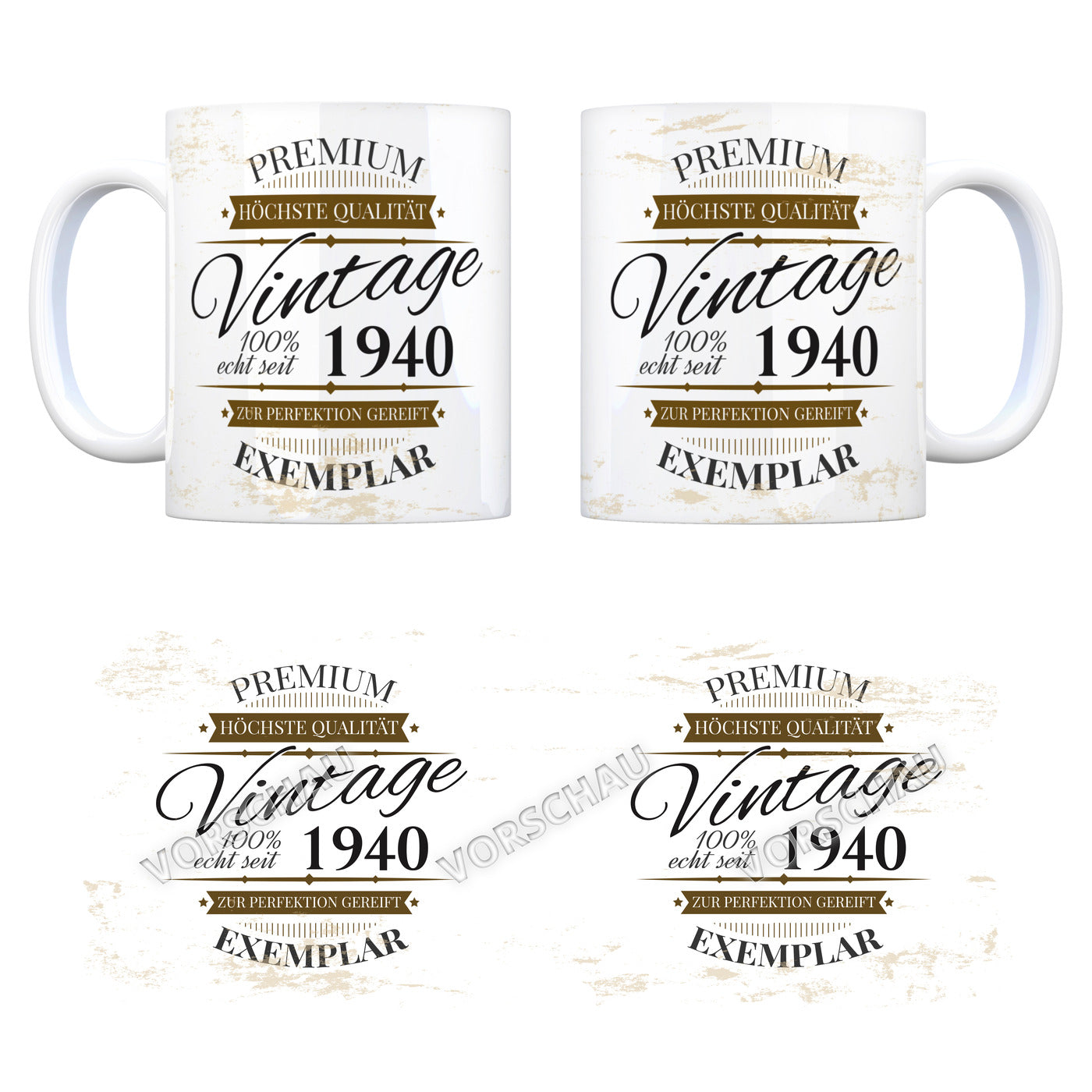 Vintage Tasse 100% echt seit 1940 - Premium Exemplar - Zur Perfektion gereift -