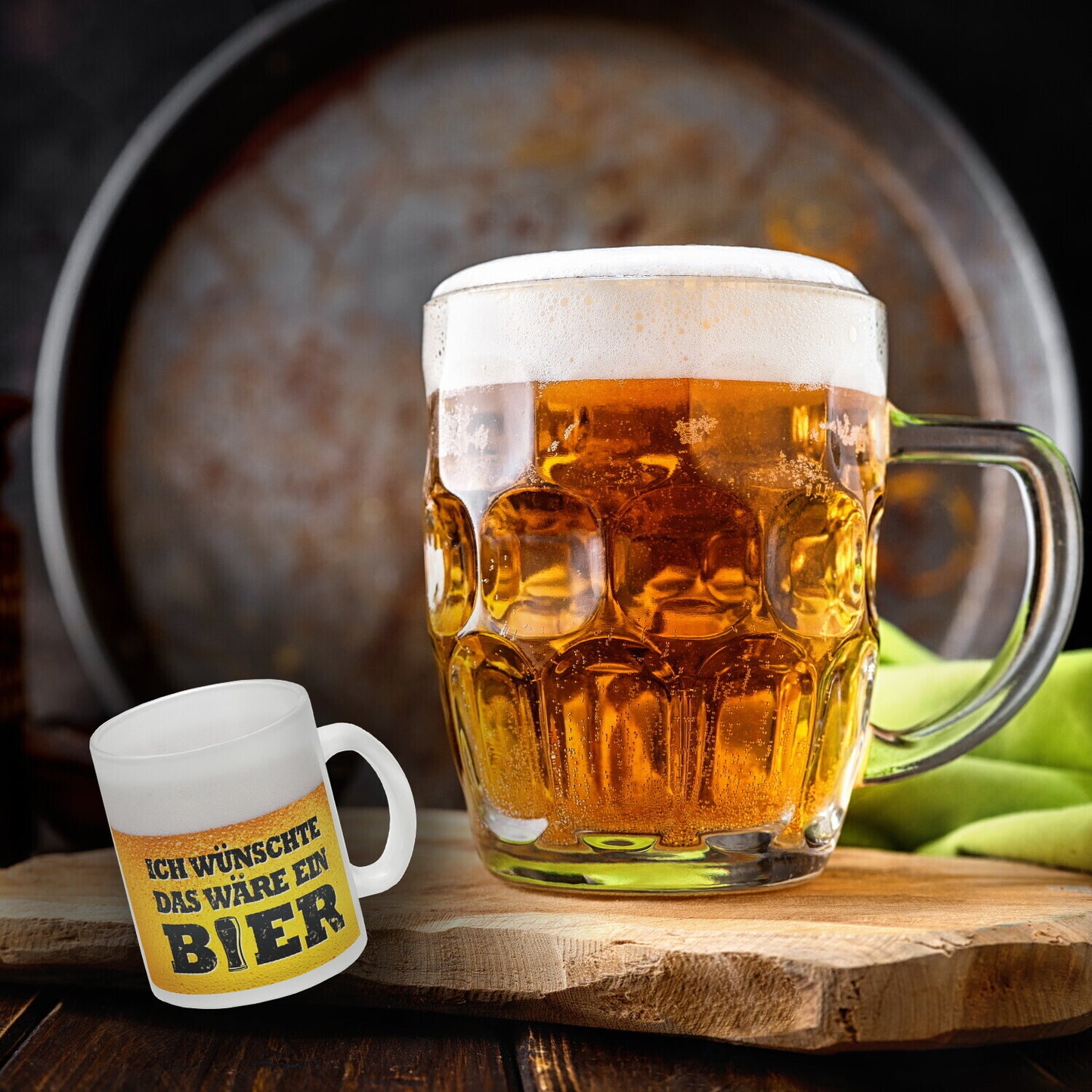 Ich wünschte das wäre ein Bier Glas Tasse mit Biermotiv