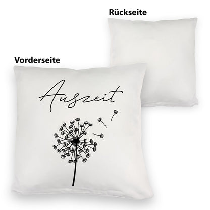 Pusteblume Kuschelkissen mit Spruch Auszeit