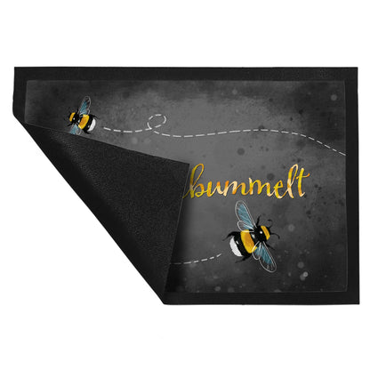 Hereingebummelt Hummel Fußmatte XL in 40x60 cm in grau