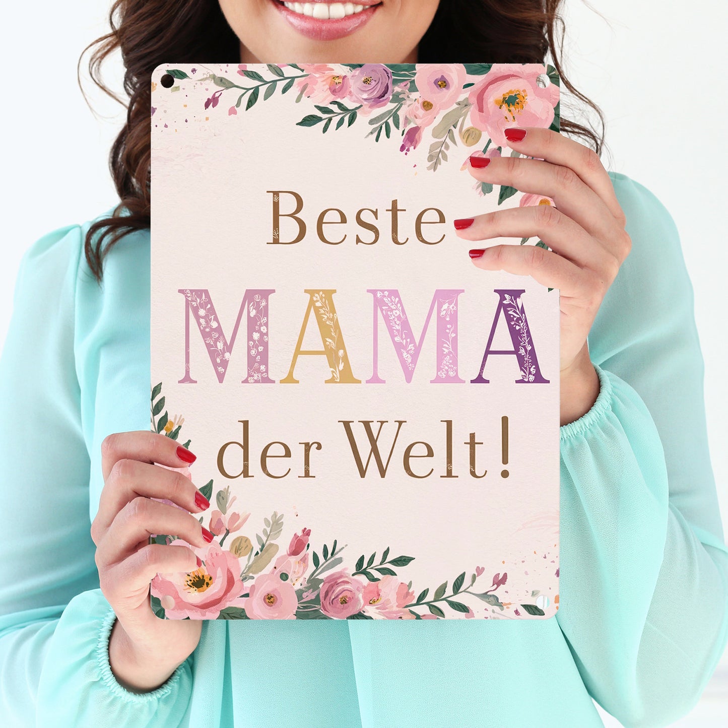 Beste MAMA der Welt Metallschild in 15x20 cm