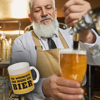 Ich wünschte das wäre ein Bier Glas Tasse mit Bier Motiv