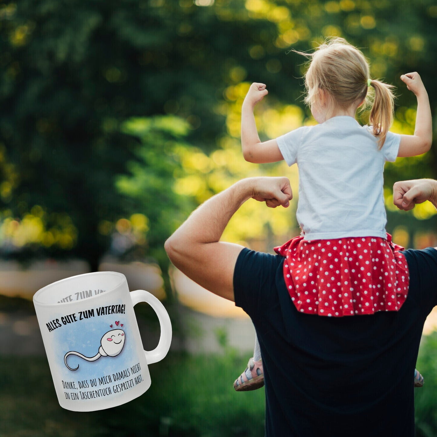 Danke Papa, dass du nicht Glas Tasse zum Vatertag mit Taschentuch Spruch