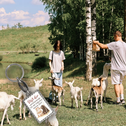 Meerschweinchen Schlüsselanhänger mit Bordüre mit Spruch Zeit mit dir verschwenden