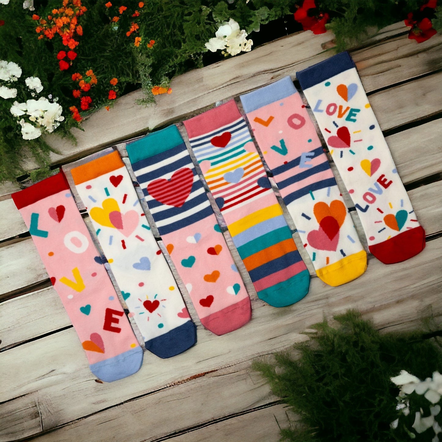 Ein Herz und eine Seele Oddsocks Socken Herzsocken Liebe Strumpf in 37-42 im 6er-Set