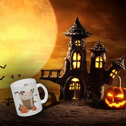 Pumpkin Spice Latte Glas Tasse für Halloween