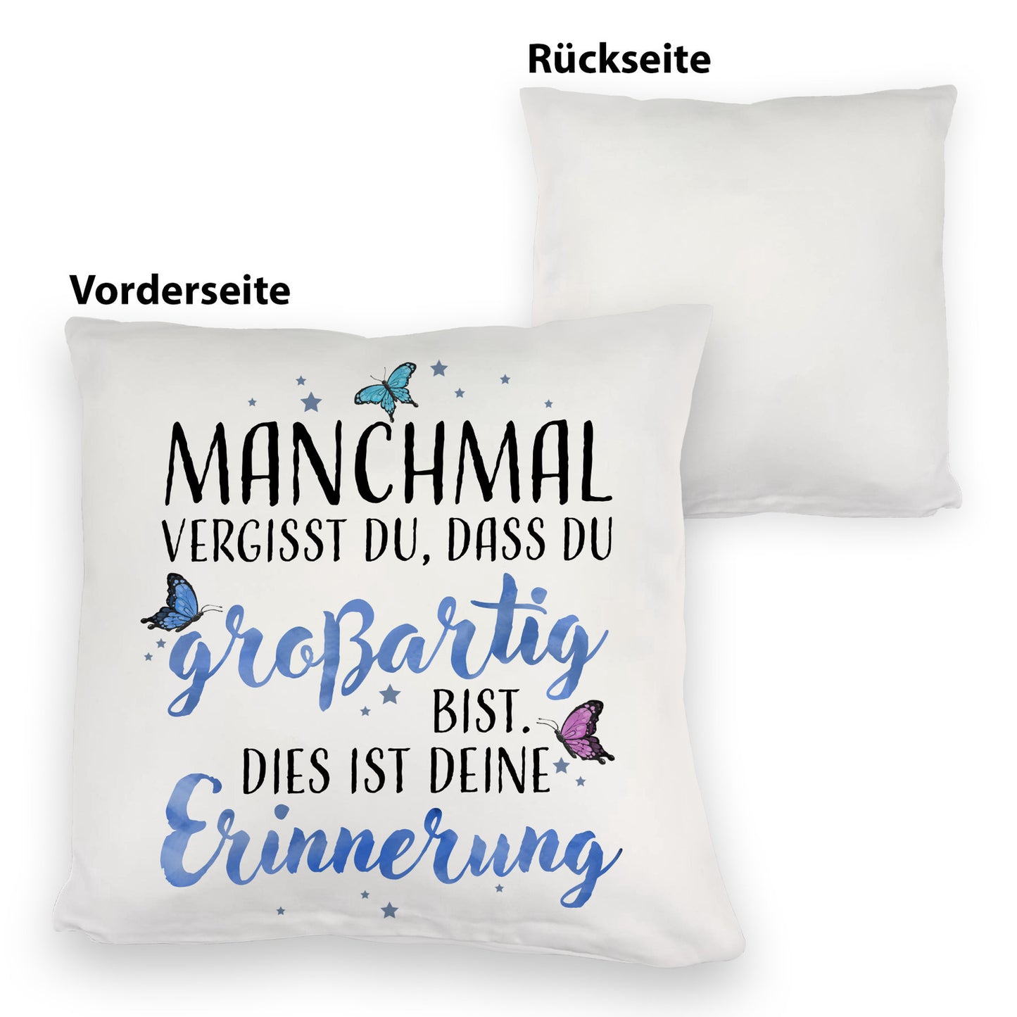 Du bist großartig Kuschelkissen mit liebevollem Spruch