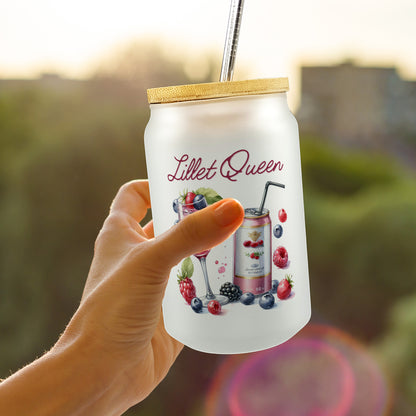 Lillet Queen Trinkglas mit Bambusdeckel