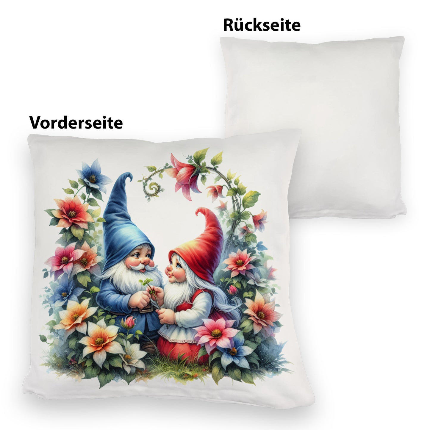 Verliebte Gartenzwerge Kuschelkissen