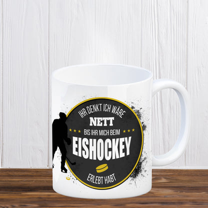 Eishockey Kaffeebecher Ihr denkt ich wäre nett…