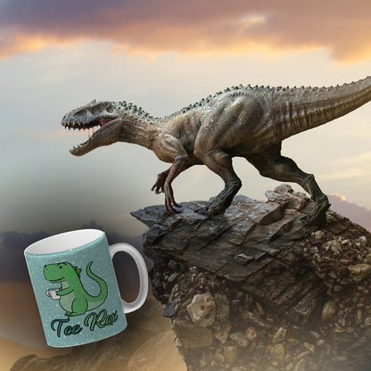 Tee Rex Glitzer-Kaffeebecher mit Dinosaurier mit Tasse Motiv