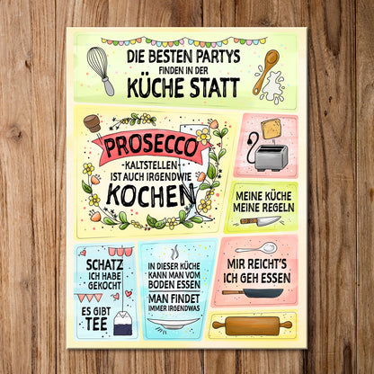 Küchen Kühlschrankmagnete zum Thema Kochen im 8er Set