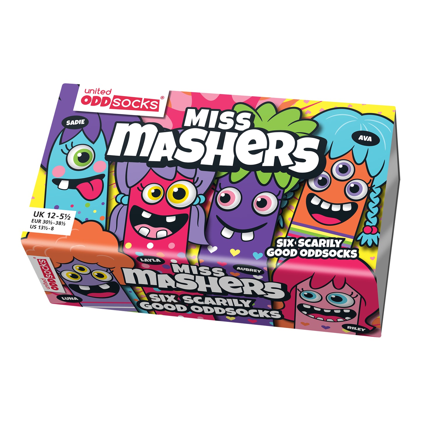 Miss Mashers Monster Oddsocks Socken in 30,5-38,5 im 6er Set