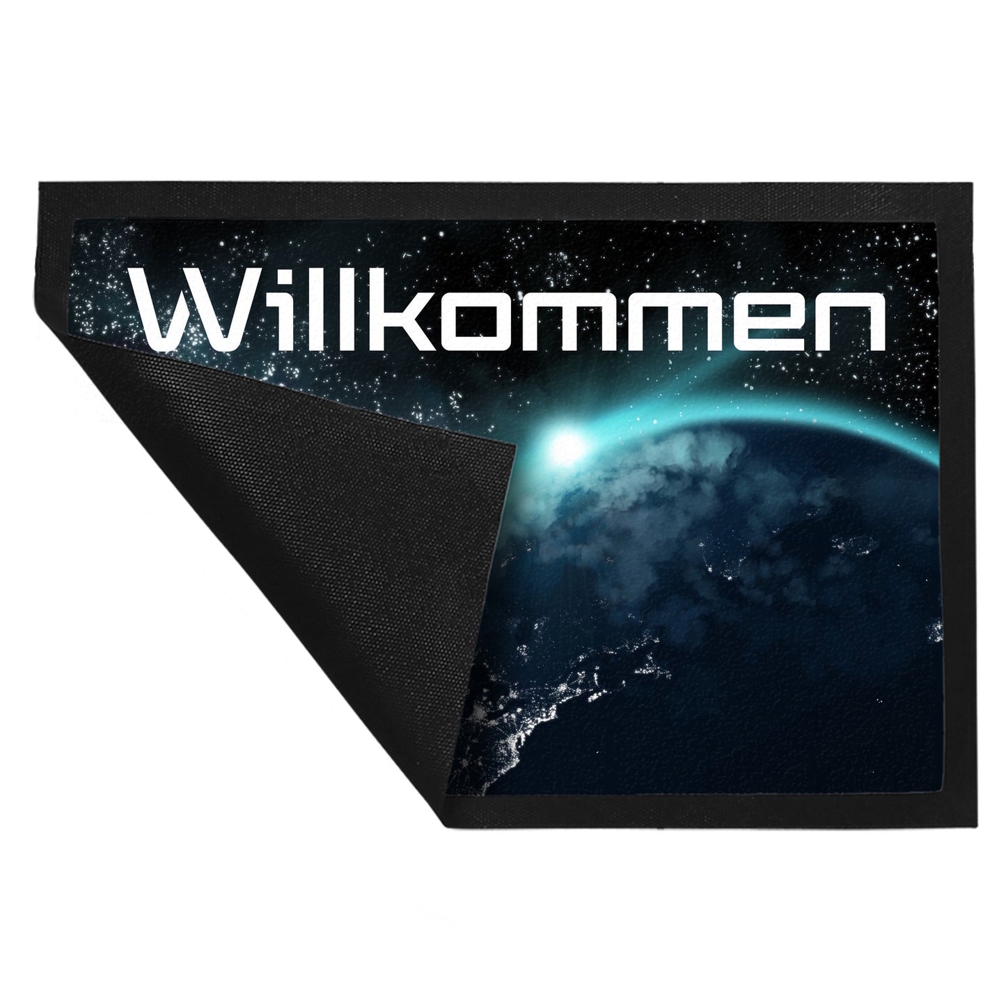 Willkommen im Weltall Fußmatte XL in 40x60 cm mit Weltraummotiv