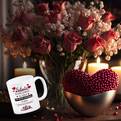 Bestes Geschenk für Schatz zum Valentinstag Kaffeebecher