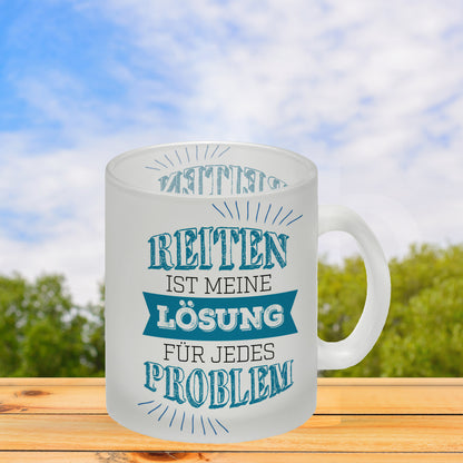 Reiten ist meine Lösung für jedes Problem Glas Tasse