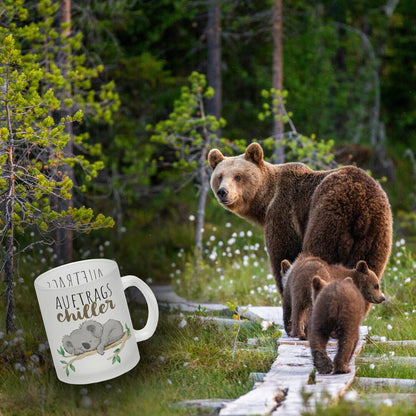 Koala Glas Tasse mit Spruch Auftragschiller