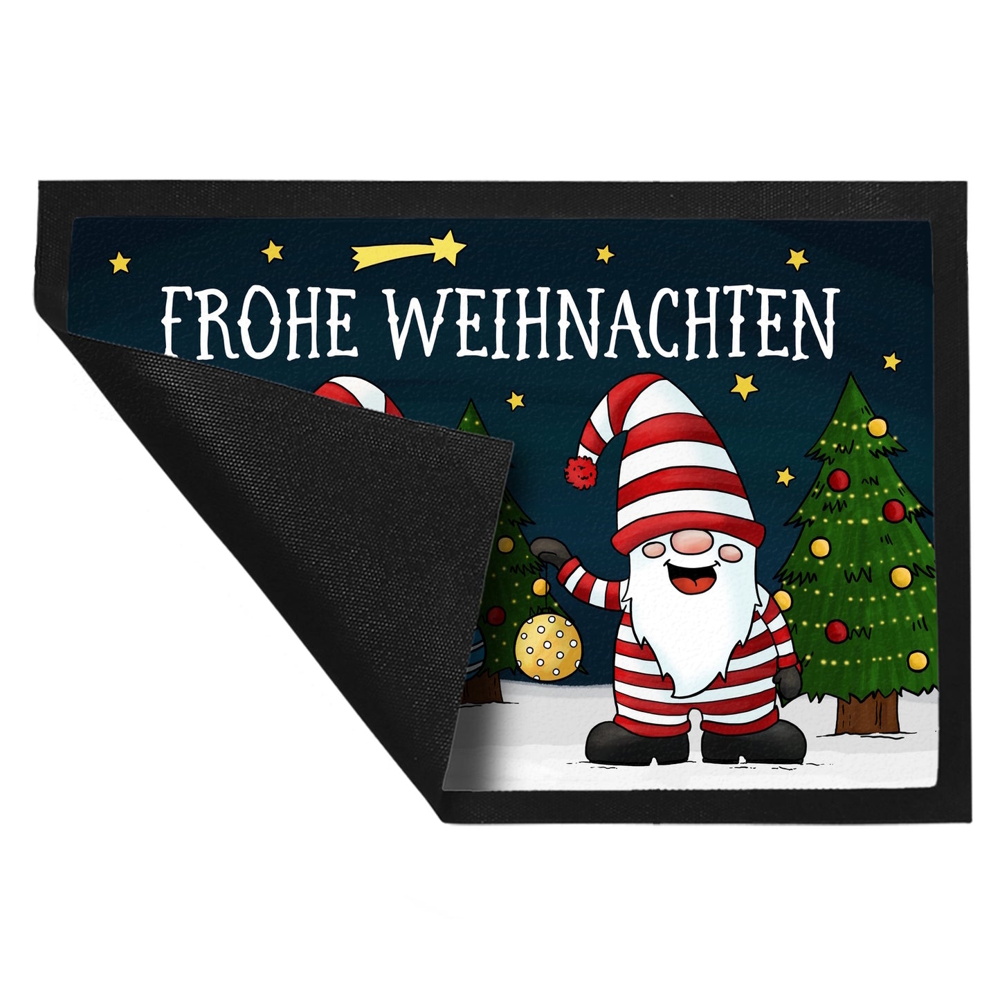 Frohe Weihnachten Fußmatte XL mit Wichtel Motiv