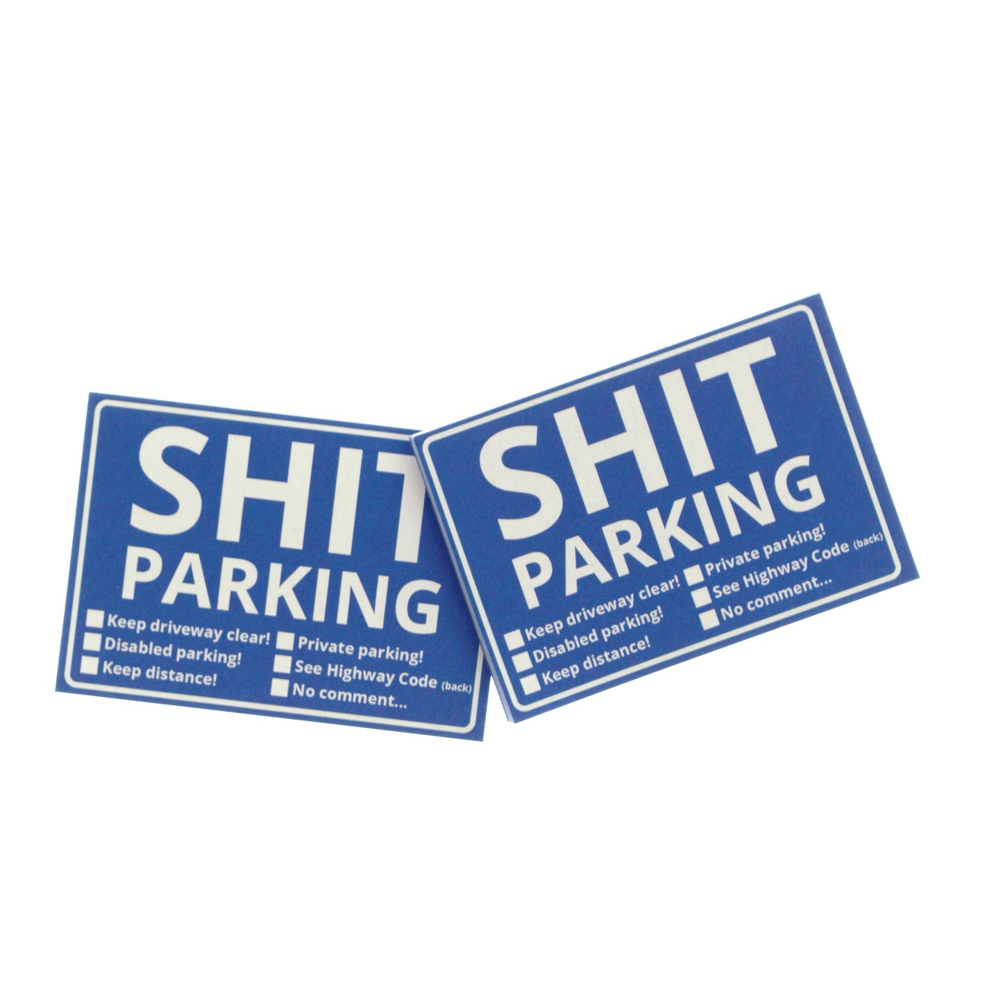 Shit Parking Scheisse Geparkt! Notizblock in Englisch