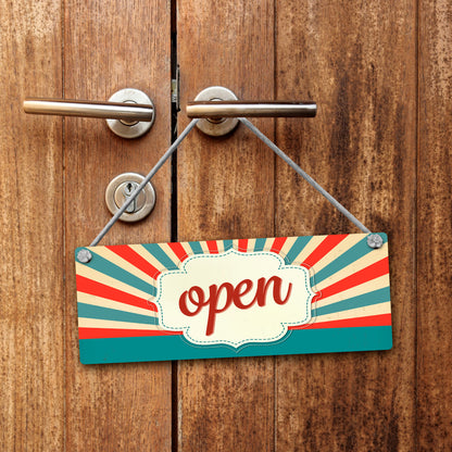 open oder closed Wendeschild mit Kordel