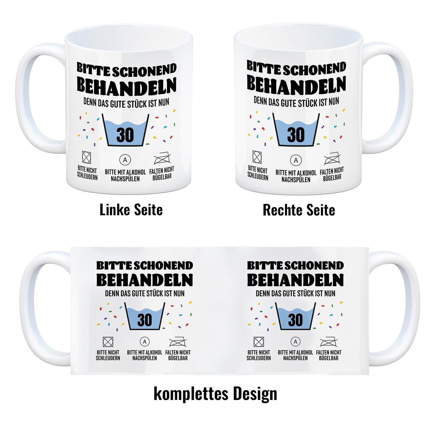 Bitte schonend behandeln - 30. Geburtstag Kaffeebecher