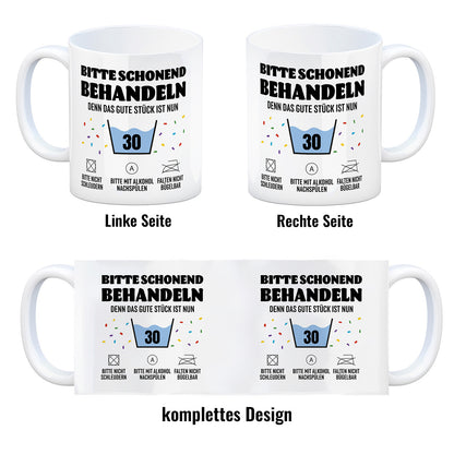 Bitte schonend behandeln - 30. Geburtstag Kaffeebecher