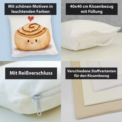 Zimtschnecke Kuschelkissen