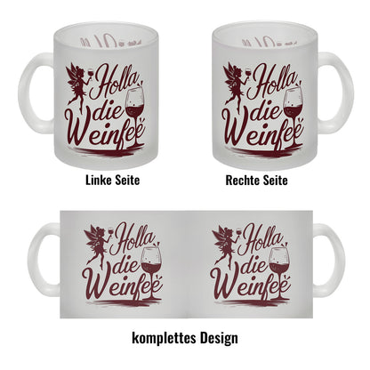 Fee mit Weinglas - HOLLA DIE WEINFEE Glas Tasse