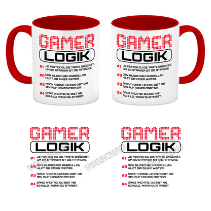 Gamer Logik Kaffeebecher Rot in rot