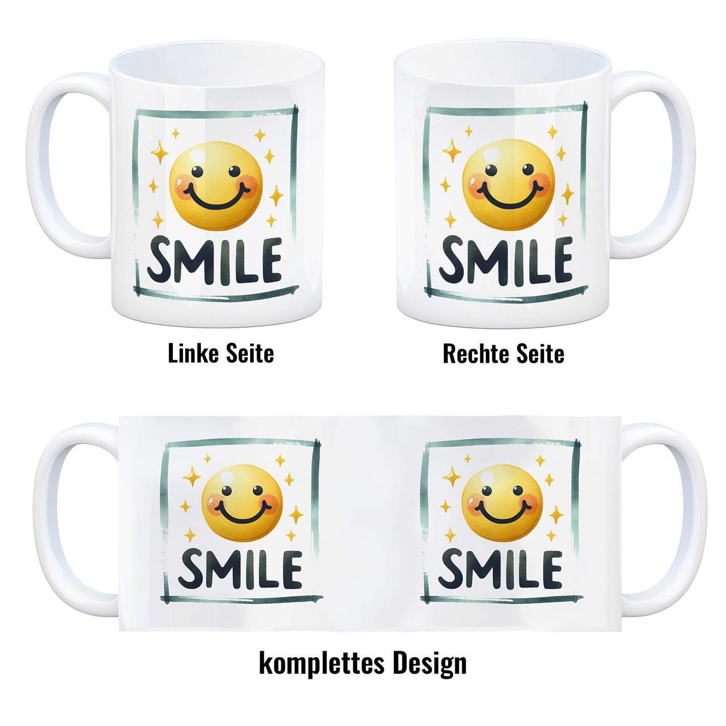 Smile Emoticon Kaffeebecher