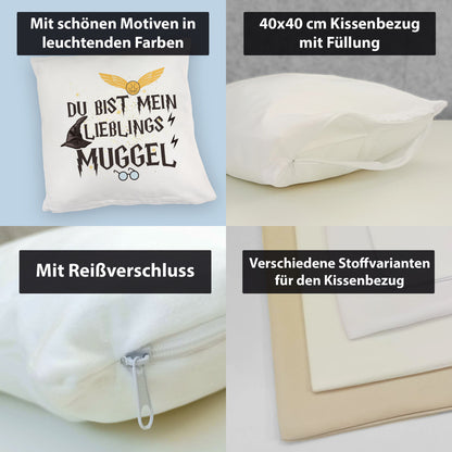 Lieblingsmuggel Kuschelkissen für Zauberschüler und Hexen