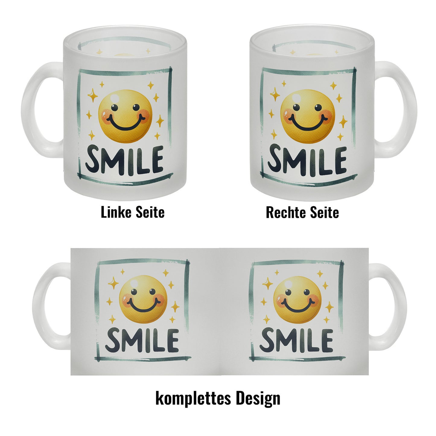 Smile Emoticon Glas Tasse